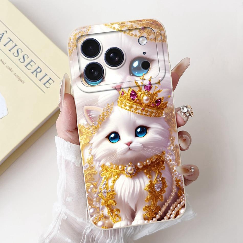 For iPhone 17 Pro Max 17Pro Cute Rabbit Cat Cartoon Phone Case For iPhone17 Pro 17ProMax Shockproof Soft Silicone Cases