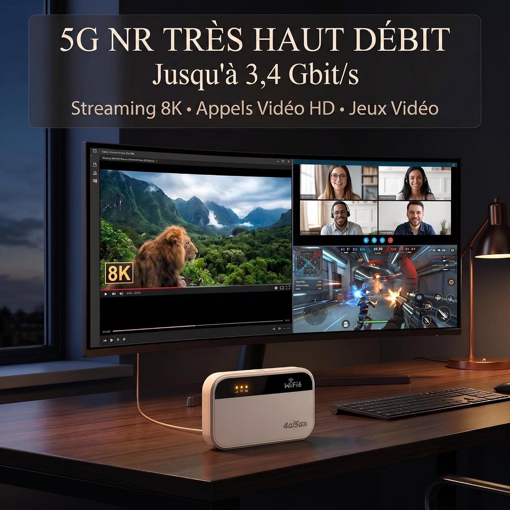 Портативный 5G WiFi 6 роутер, 300 Мбит/с, 32 устройства, 3000 мАч, SIM-слот, разблокирован, для ЕС