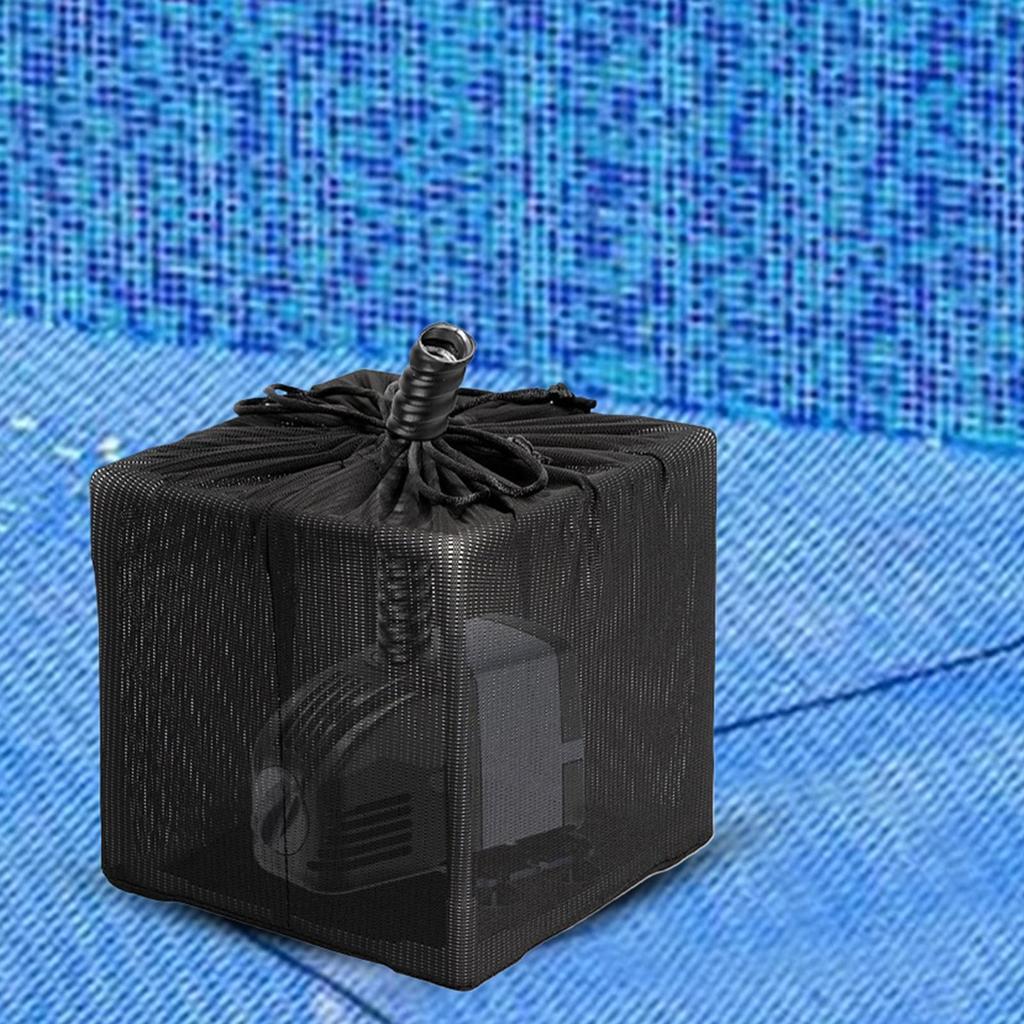 Сумка для прудового насоса Сетчатый фильтр Мешок Защита от засорения с кулиской Экран из мелкой сетки для сада Аквариума Фонтана Открытого двора