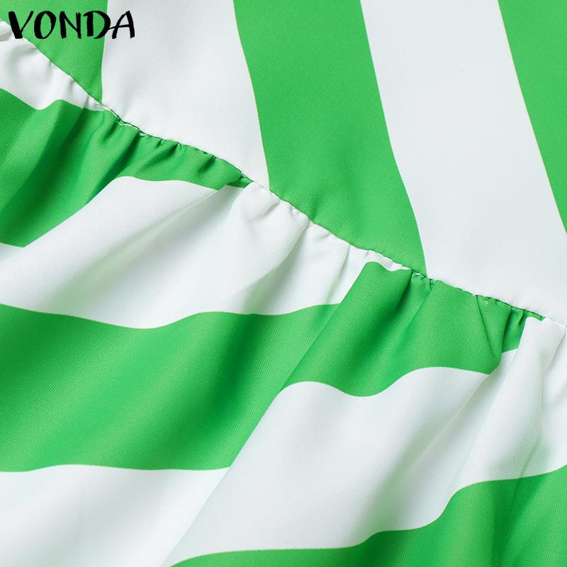 Женские летние платья большого размера с открытыми плечами и короткими рукавами в полоску с принтом