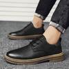 FashionNew модные кожаные мужские повседневные туфли дышащие деловые туфли ручной работы на шнуровке горячая распродажа брендовые классические мужские туфли на плоской подошве мокасины
