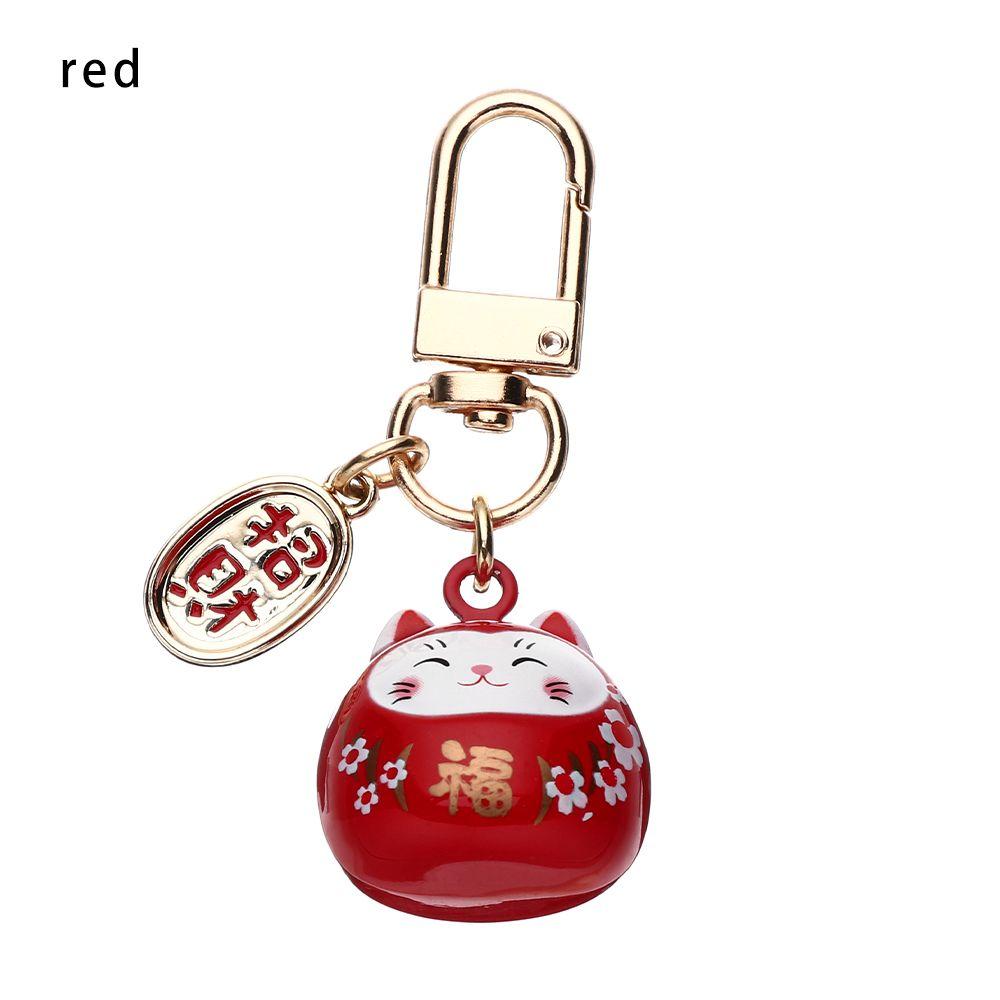 Woman Car Pendant Bag Charm Cute Key Chains Cartoon Keychain Lucky Cat Keychains Pendant Keyring