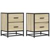 VidaXL Tables de chevet 2 pcs chêne sonoma 40x31x50 cm bois ingénierie 848677
