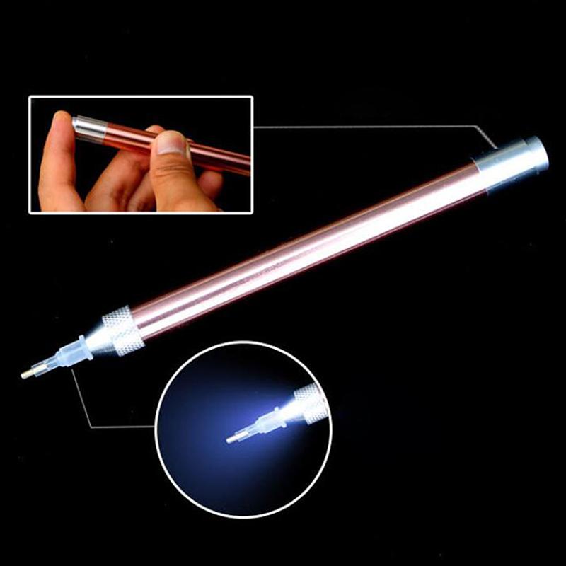 Diamond Painting Pen Lighting Point Drill Pen With Magnifying Glass Craft Tool