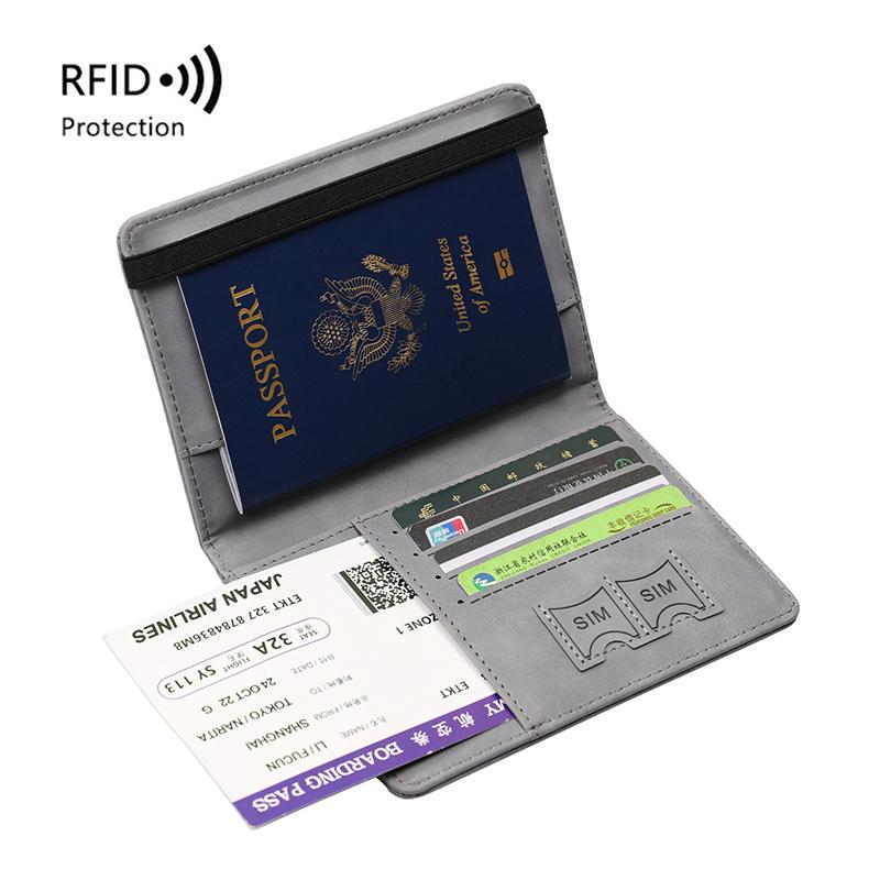 Женские и мужские Rfid винтажные деловые обложки для паспорта держатель многофункциональный ID банковская карта PU кожаный кошелек чехол дорожные аксессуары