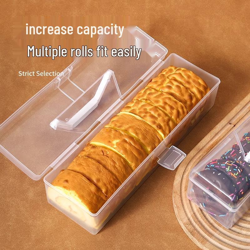 Многоразовая коробка для рулетного торта для выпечки и на вынос - Дизайн «Хлопковое лоскутное одеяло и полотенце»