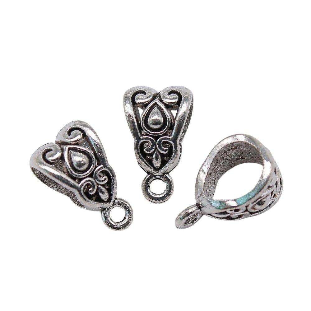 Декоративные металлические подвесные компоненты для головы с античной отделкой и бусинами для изготовления ювелирных изделий