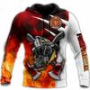 Firefighter Hoodies Men's Hoodie 3D Print Tops Autumn Long Sleeved Streetwear Designer Hooded For Men Clothing