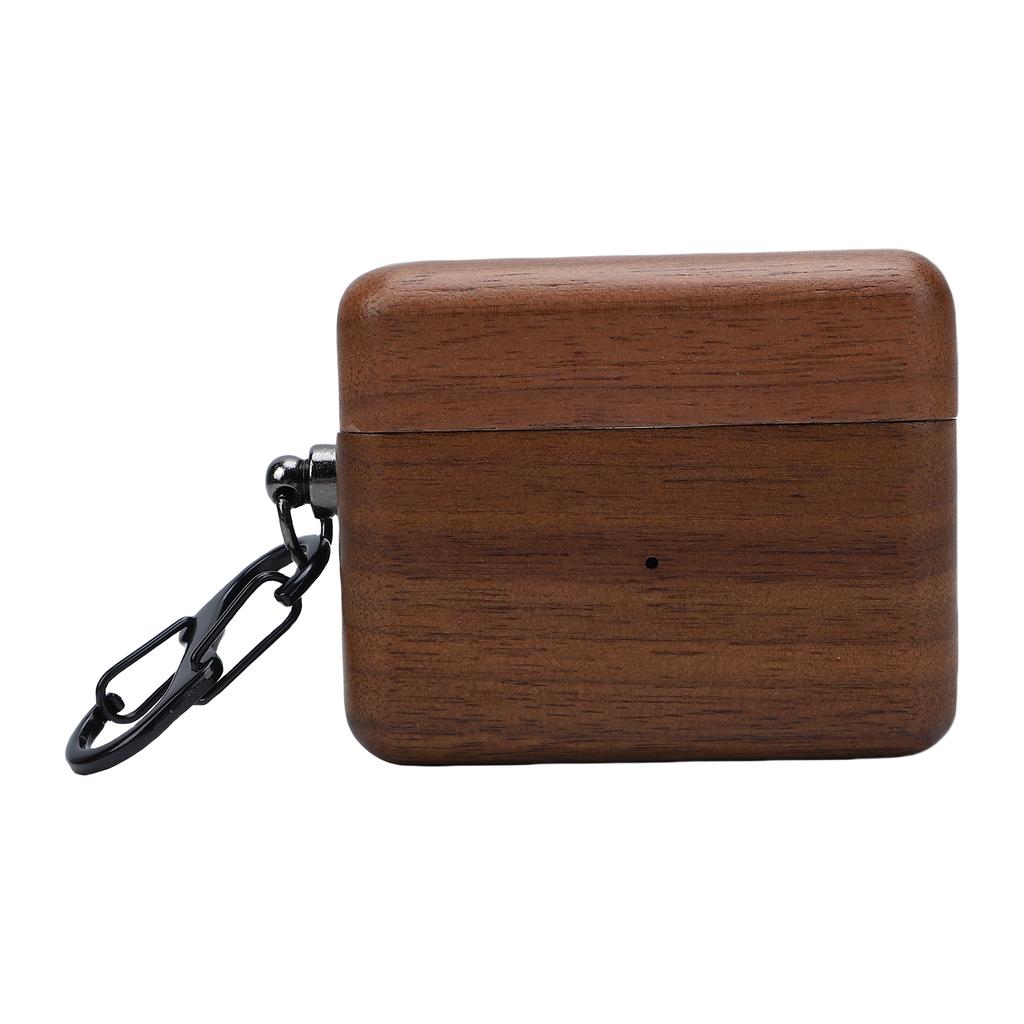 Protective Cover Fit for   Pi8 Wireless   Earbuds Charging Case Hand Polished   Earphone Case Walnut Wood Cover