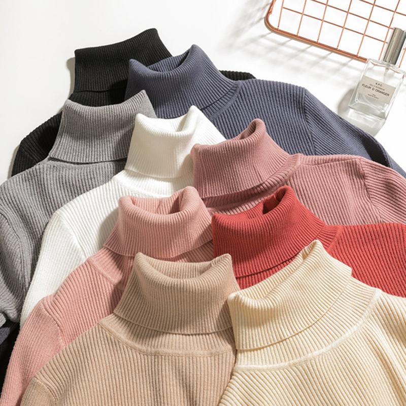 Осенне-зимние вязаные топы, женские свитера, корейский тонкий женский пуловер, вязаный свитер, джемпер, мягкий, теплый, Femme 16193