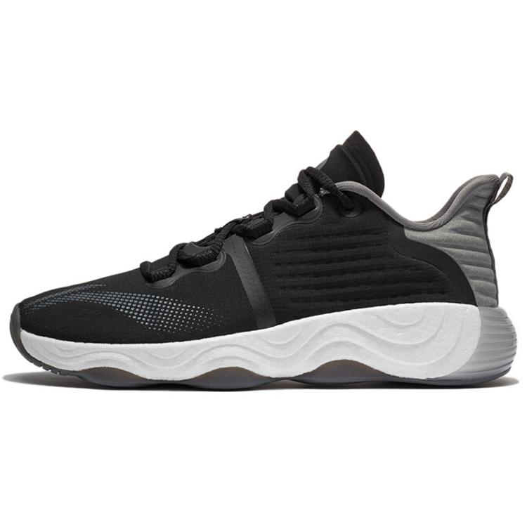 Li Ning Wujie 3 Амортизирующие Скользкие Устойчивые к истиранию Низкие Повседневные Кроссовки Мужские Черно-серые AFVS003-3