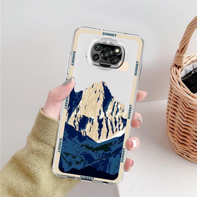 Чехол Mountain Peak Lake Vintage Clear для Xiaomi Mi Poco X3 NFC M3 Pro F3 F1 11 Lite 12 Redmi Note 10 9S 8 7 9, мягкий чехол для телефона
