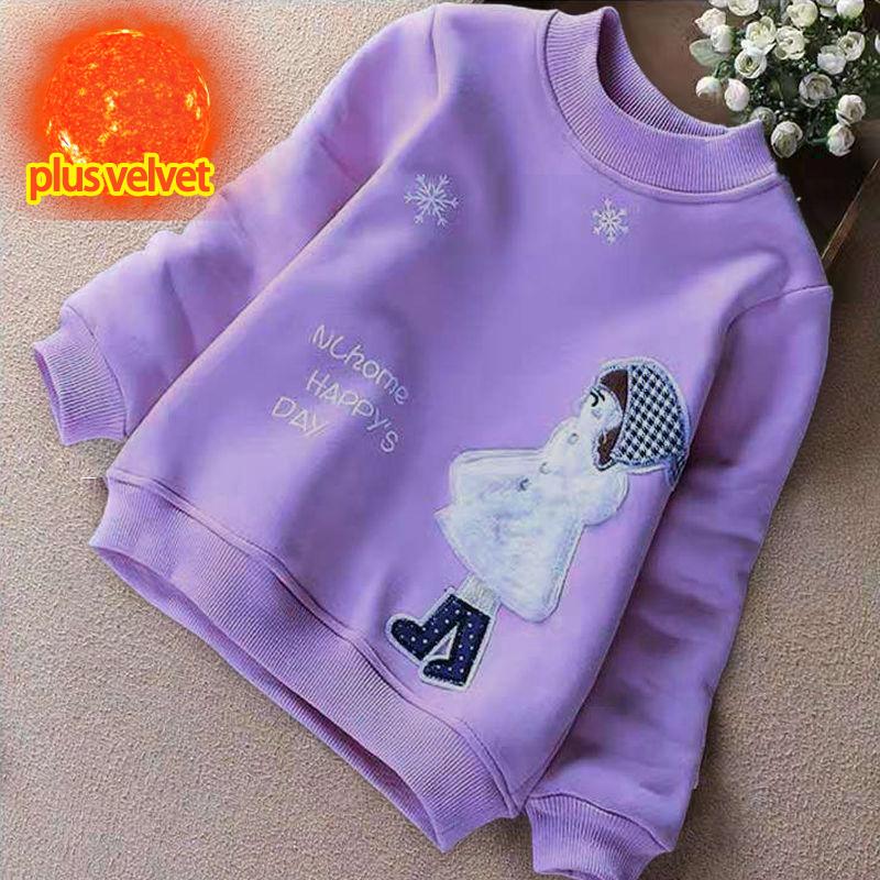 Свитера для девочек, весенне-осенние детские корейские топы с длинными рукавами и героями мультфильмов для подростков, детская нижняя рубашка
