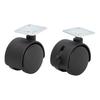 Printer Stand with 2 Shelves Black 41 x 28 x 33.5 cm Engineered Wood
