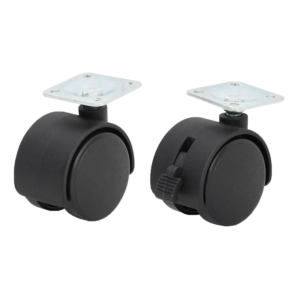 Printer Stand with 2 Shelves Black 41 x 28 x 33.5 cm Engineered Wood