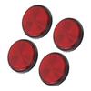 4 шт. 2 дюйма велосипедные круглые предупреждающие отражатели красные для полуприцепов, лодок, прицепов для лошадей, скутера