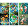 Diamond Painting Art Koi Carp Full Kits Diamond Mosaic Animal Cross Embroidery Needlework Paintings Home Decor