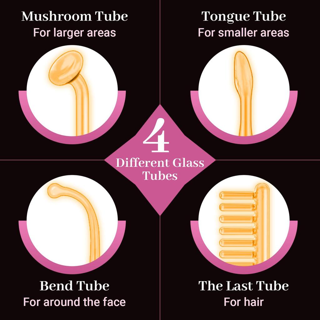 Высокочастотный аппарат для удаления морщин, акне, инструмент для красоты кожи, спа, электротерапевтический стержень, стекло Дарсонваль, инструмент для ухода за кожей