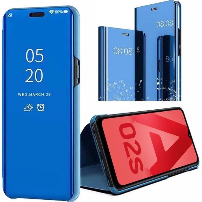Coque de Protection - PROSHOP - Samsung Galaxy A02S - Rigide - Effet Mirroir - Bleu