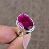 Red Jade Genstone Handmade 925 Sterling Silver Jewelry Ring Size 6.5 KKG-519