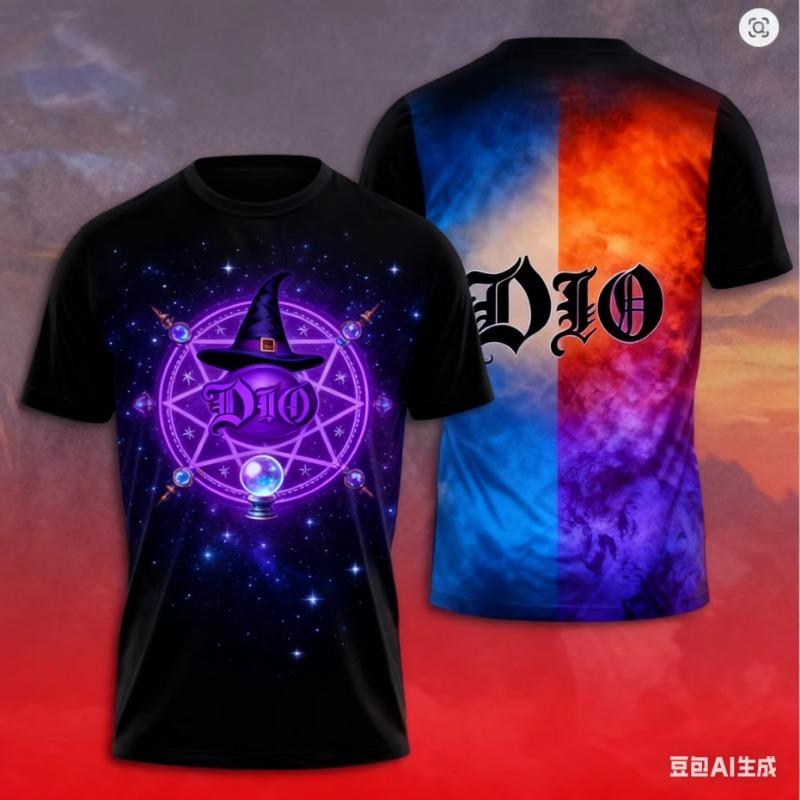 Винтажная футболка с 3D-принтом группы Rock Dio для мужчин и женщин, модная, хип-хоп, повседневная, с коротким рукавом, мужская одежда, стритвир, новая