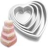 Removable Bottom Heart Shaped Cake Pan Non Stick Metal Heart Cake Baking Pan  Wedding