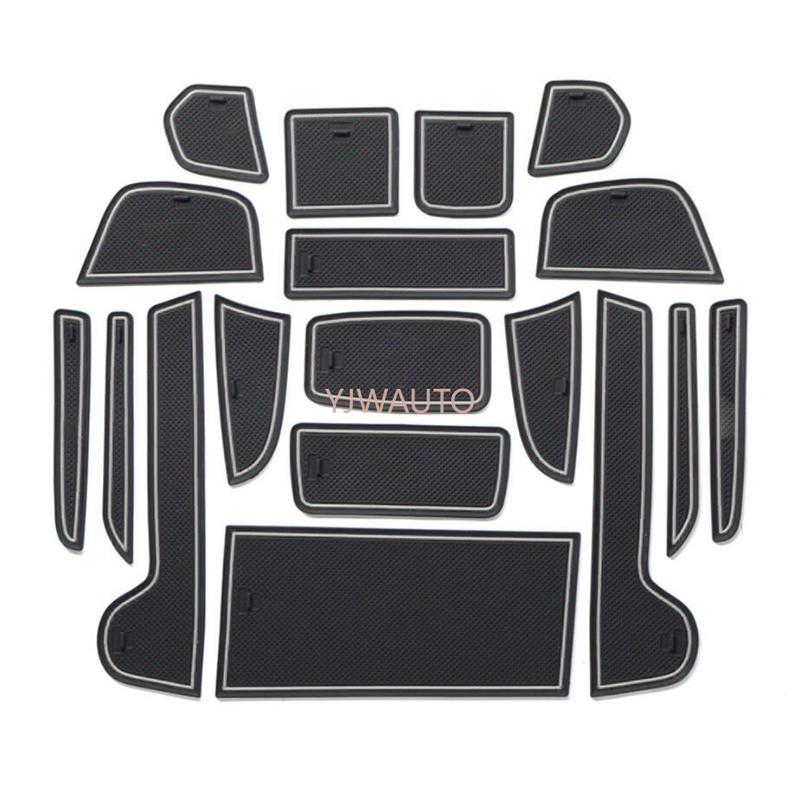 Door Slot Mat for Honda Jazz Fit 2021 Gate Groove Cushion Car Door Rubber Cup Holder Mats Anti-slip Carpets Position