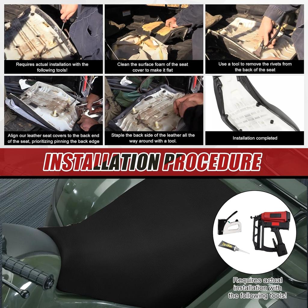 Micro Fiber Leather Seat Cover Replacement For 2000-2006 Honda TRX350 Rancher And 2004-2006 Honda TRX400 Rancher ATV Seat Accessories Black