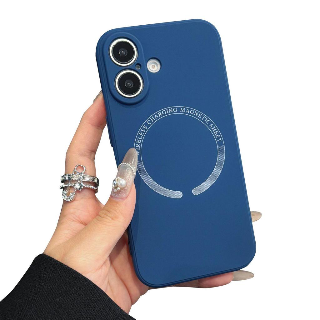 Магнитный чехол для телефона iPhone 16 Pro Max из жидкого силикона