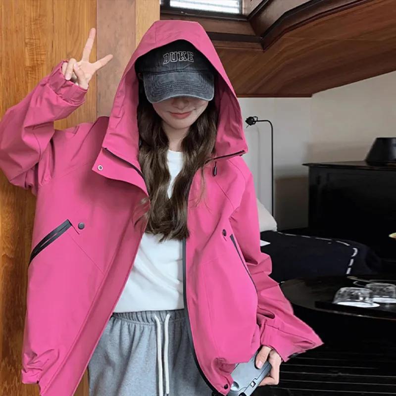 Spring and Autumn Casual Short Jacket Design Sense Hooded Long-sleeved Jumpsuit Jacket Is Thin and Versatile Loose