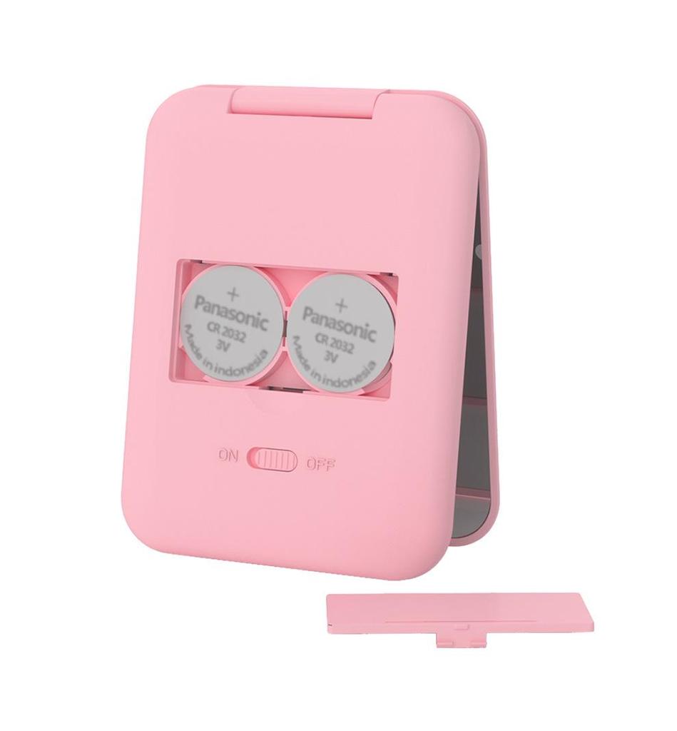 Портативное светодиодное зеркало для макияжа с 2-кратным увеличением - Ручное, складной дизайн