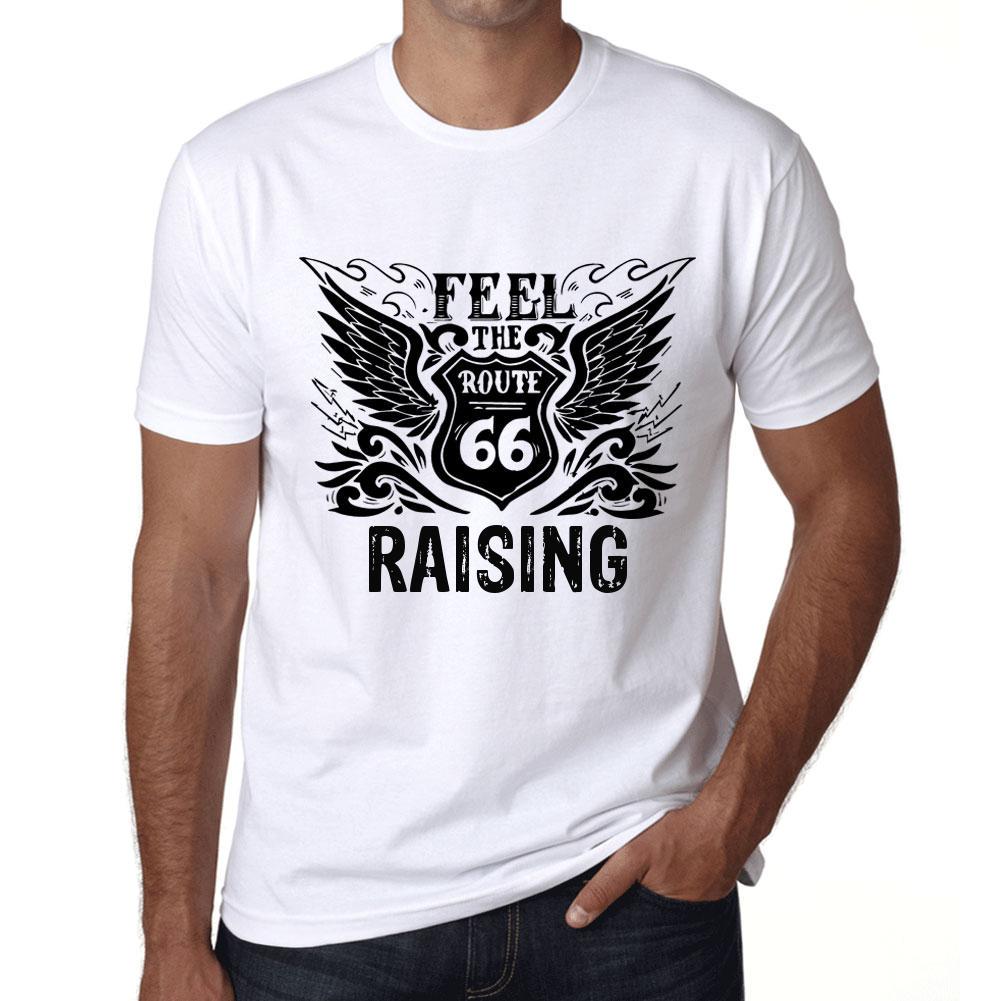 Men’s Vintage Tee Shirt Graphic T Shirt Feel The Raising White