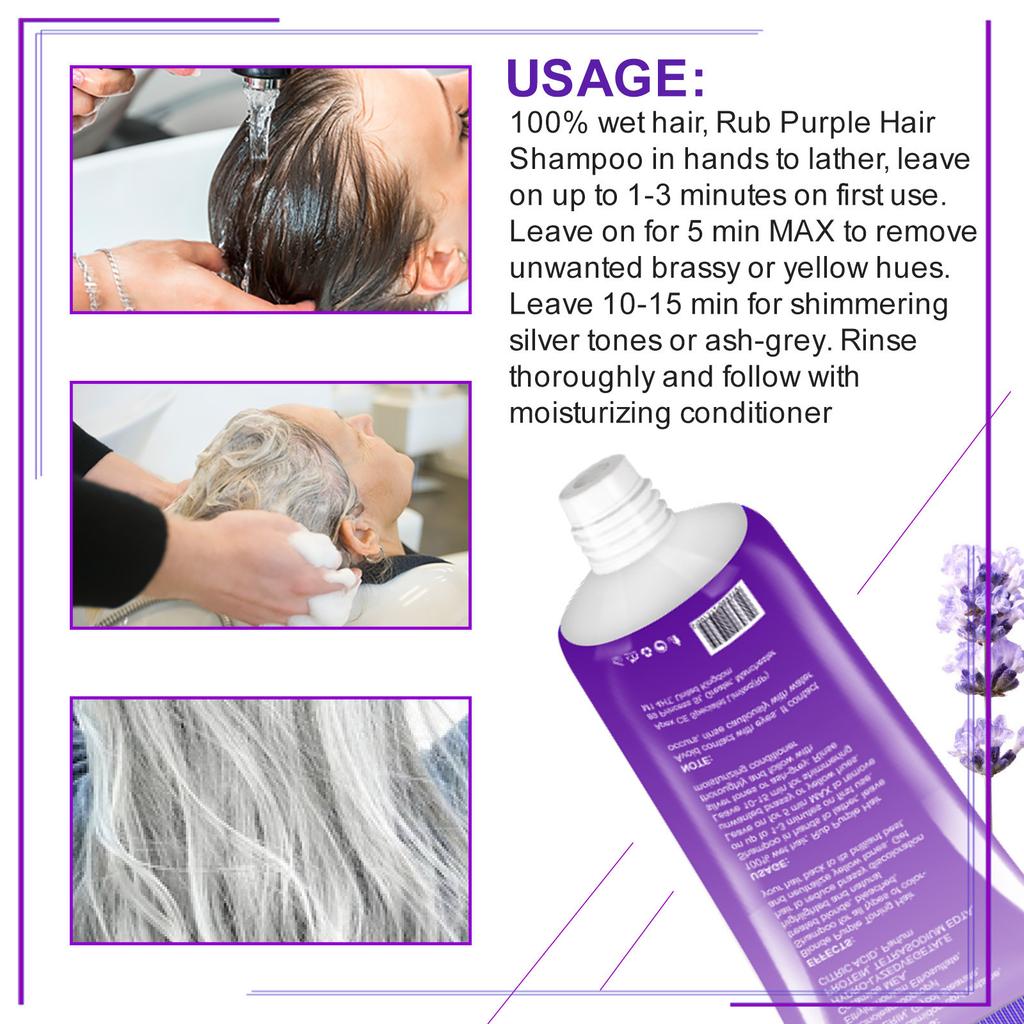 Purple Shampoo Hair Mask 100ml Dyeing Gray To Gray Purple Shampoo