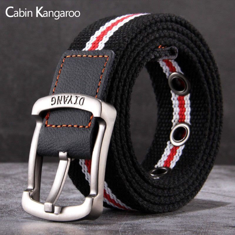 Canvas Belt Men'S Belt Casual Canvas Belt Casual Business Cowhide Pin Buckle Men'S Canvas Belt