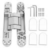 Hidden Door Hinge Zinc Alloy 3 Way Adjustable 180 Degree Swing Quiet Invisible Concealed Hinge for