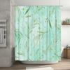 Watercolor Leaf Shower CurtainGreen Floral Pattern for Bathroom Decor Waterproof Fabric Shrinkproof Liner Mint Green Color