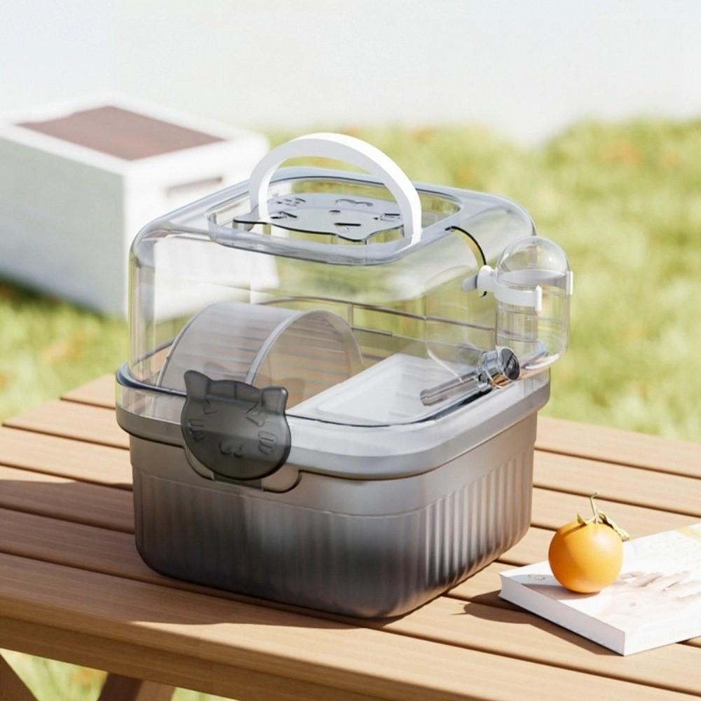 With Handle Hamster Travel Cage Breathable Hamster Habitat New Pet Carrying Box  Travel Use