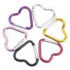 11Pcs Heart-Shaped Aluminum Alloy Carabiner, 44*40mm Love-Themed Clip for Backpacks/Water Bottles, Lightweight  Hanging Buckle, 5kg Load-Bearing