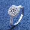 High Quality 925 Sterling Silver Wedding Moissanite Ring Passed Diamond Test 1 Carat Fashion Woman Engagement Rings High Jewelry