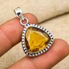 Citrine Gemstone 925 Sterling Silver Handmade Wedding Pendant Jewelry For Thanksgiving