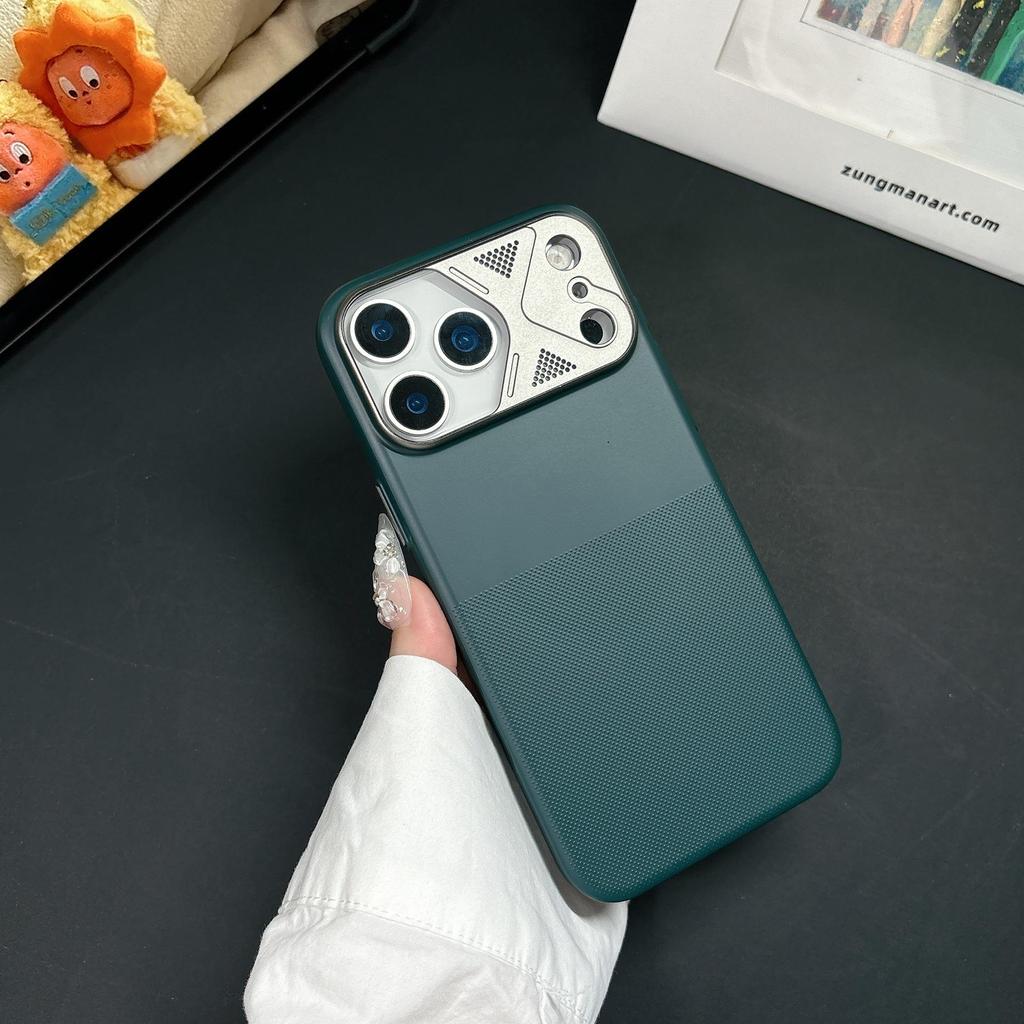 Чехол для iPhone 17 Pro Max с Механическим Металлическим Кольцом для Камеры, Сплошной Дизайн в Горошек, Магнитная Адсорбция, для Apple 16 PC