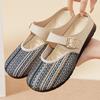 Обувь Женская обувь Универсальная летняя новая полосатая полутапочка Baotou сандалии женские модные наружные тапочки