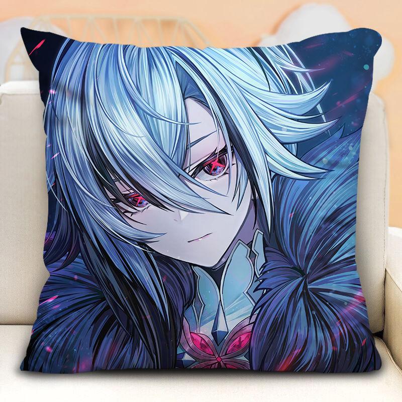 Наволочка с изображением слуги Арлекино из Genshin Impact, периферийные устройства в стиле аниме, наволочка на диванную подушку, наволочка на подголовник автомобиля