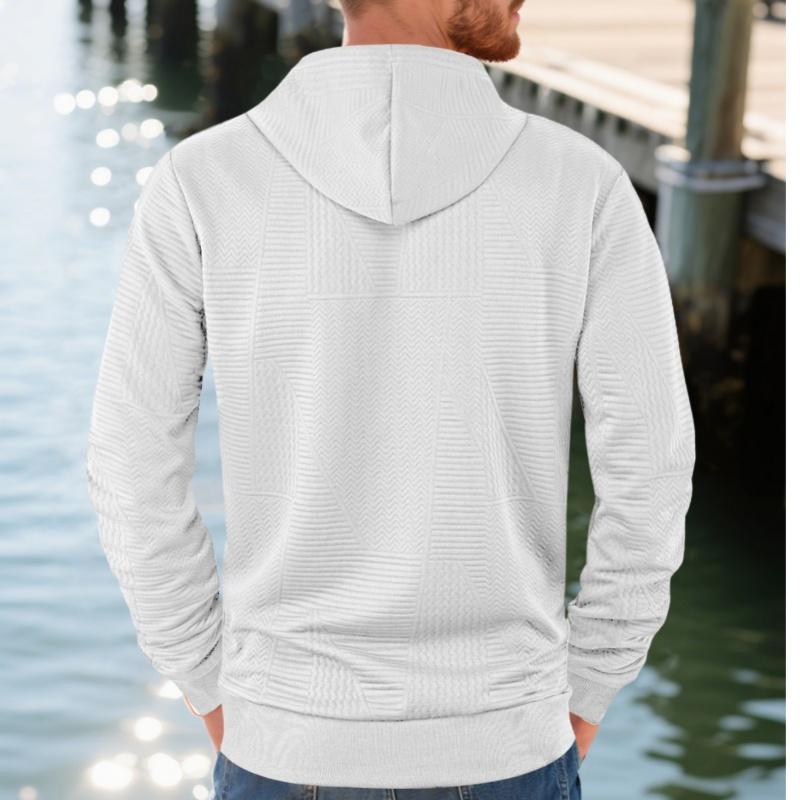 Hooded Sweater Men's Spring and Autumn Pullover Solid Color Casual Sports Loose Trend Long Sleeves