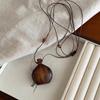 1 шт. Кулон-фляга для вечеринок Деревянное Модное Длинное Ожерелье Повседневные Украшения для Женщин Элегантное Регулируемое Винтажное Этническое