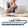 7 In 1 Type C Hub 5W Charging Plug and Play Aluminum Alloy USB Docking Station for Keyboards PC