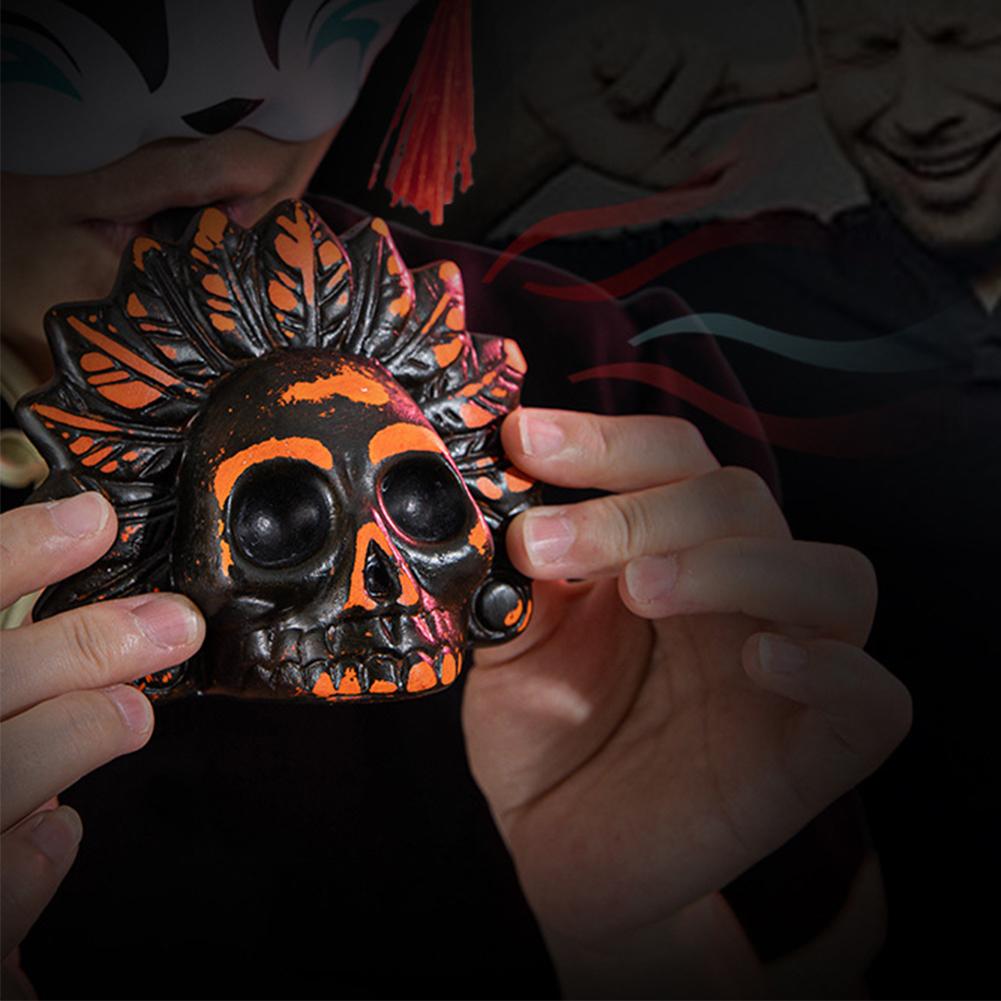 Spooky Aztec Death Whistle Loud Scream Whistle Skull Whistle for Halloween Prank Props