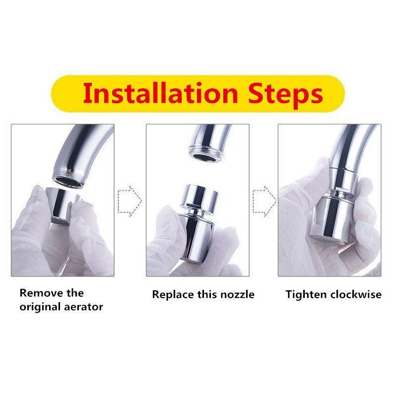 Аэратор для кухонного смесителя, вращающийся на 360 градусов, экономия воды, насадка для водопроводного крана