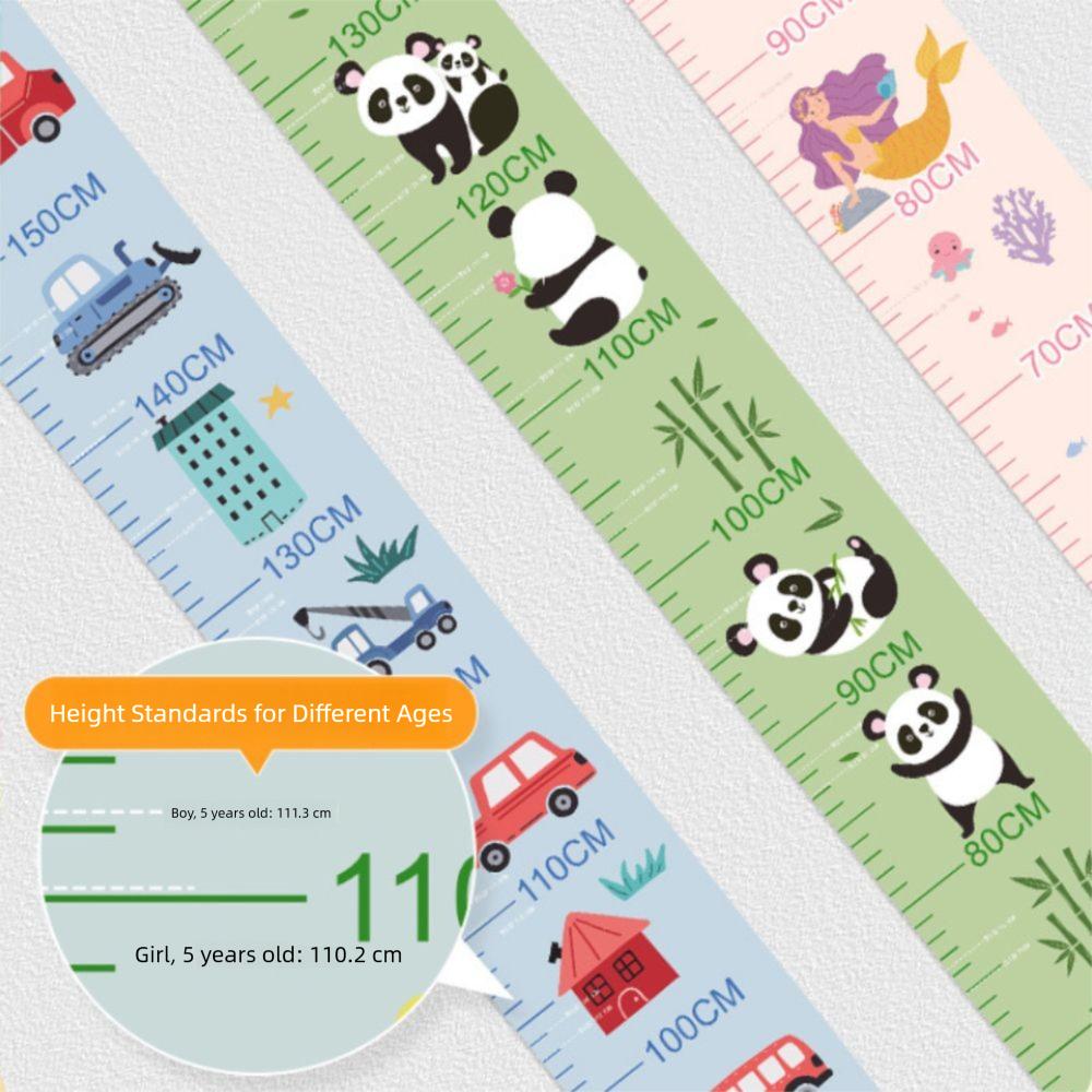 Self-adhesive Child Growth Chart Waterproof Height Measuring Tape Growth Chart Sticker  for Toddler