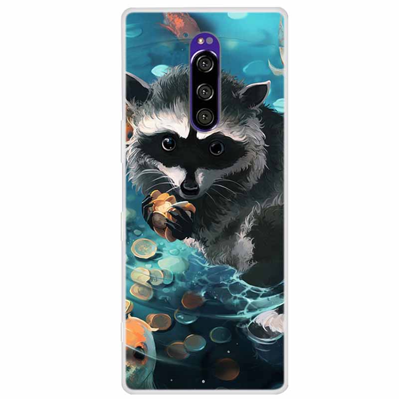 Чехол для Sony Xperia 1 Роскошные Животные Прозрачная Крышка для Sony Xperia1 XZ4 SO-03L SOV40 J8110 J9150 J8170 Корпуса Чехлы для Телефона
